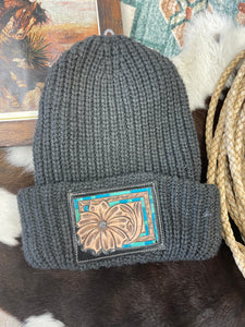 The Daisy Beanie- Charcoal by The Rodeo Rose