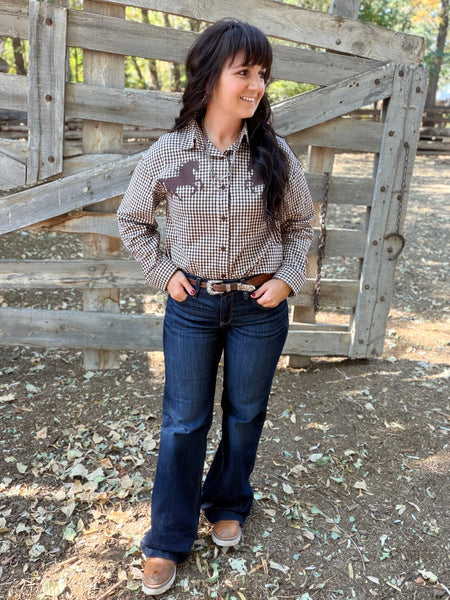 Gingham Horse Button Up Shirt
