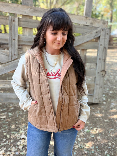 Quay Quilted Vest-mocha
