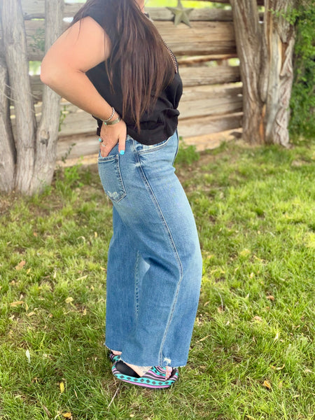 Maggie Wide Leg Crop Jean