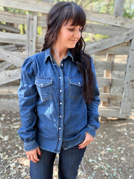 David Button Down Denim Shirt