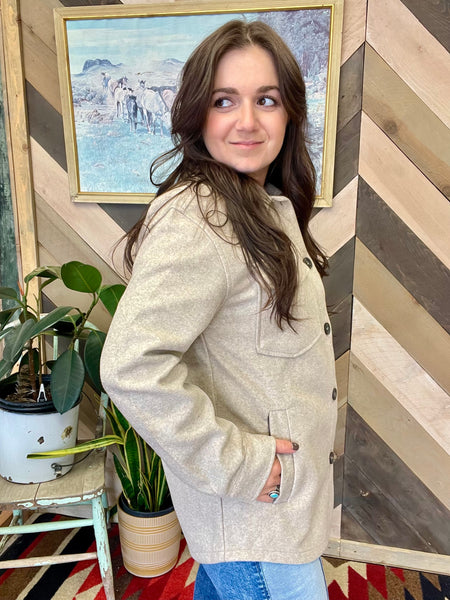 The Juniper Wool Like Jacket-Cream