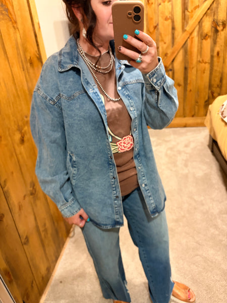 Joseph Denim Button Down Shirt