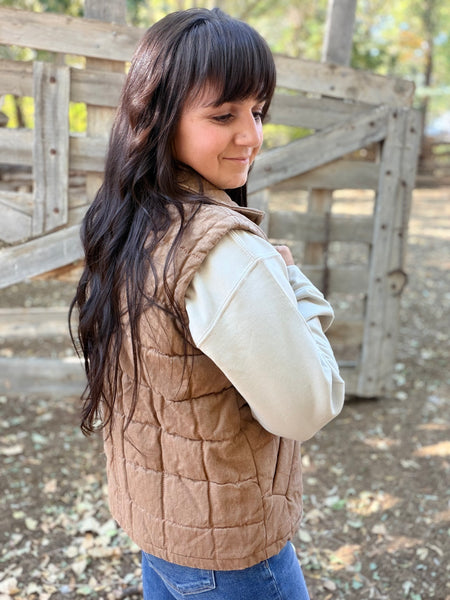 Quay Quilted Vest-mocha