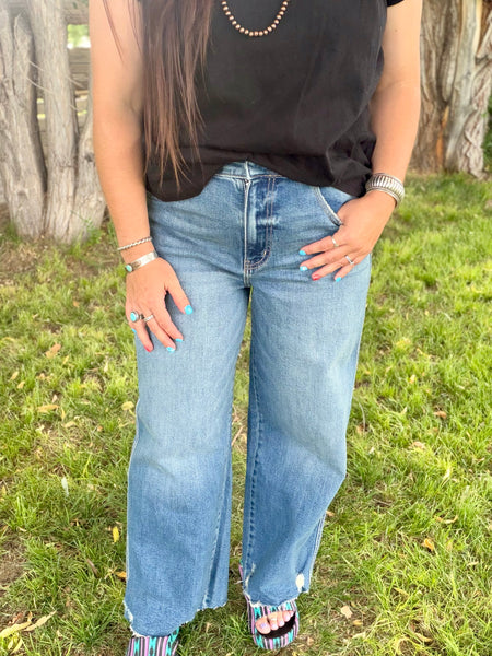 Maggie Wide Leg Crop Jean