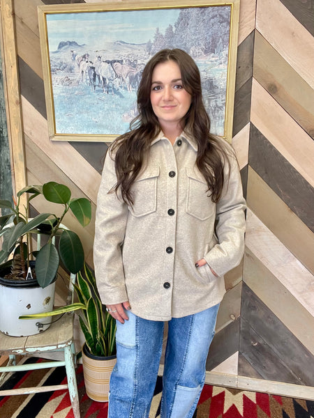 The Juniper Wool Like Jacket-Cream