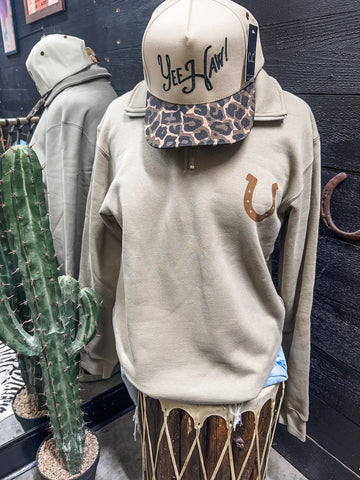 Horseshoe 1/4 Zip Graphic Sweatshirt