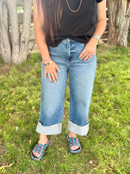 Maggie Wide Leg Crop Jean