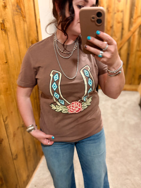 Rose Horseshoe Graphic Tee