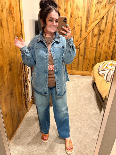 Joseph Denim Button Down Shirt