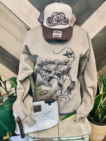 Wild West Bronc Graphic Sweatshirt