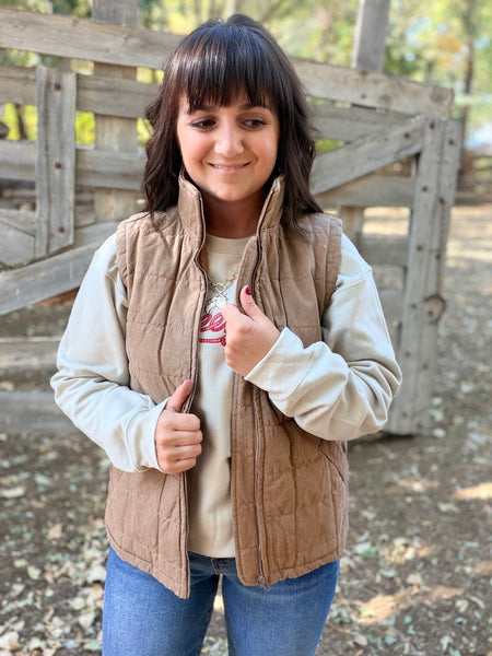 Quay Quilted Vest-mocha