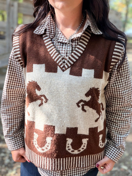 Horse Sweater Vest