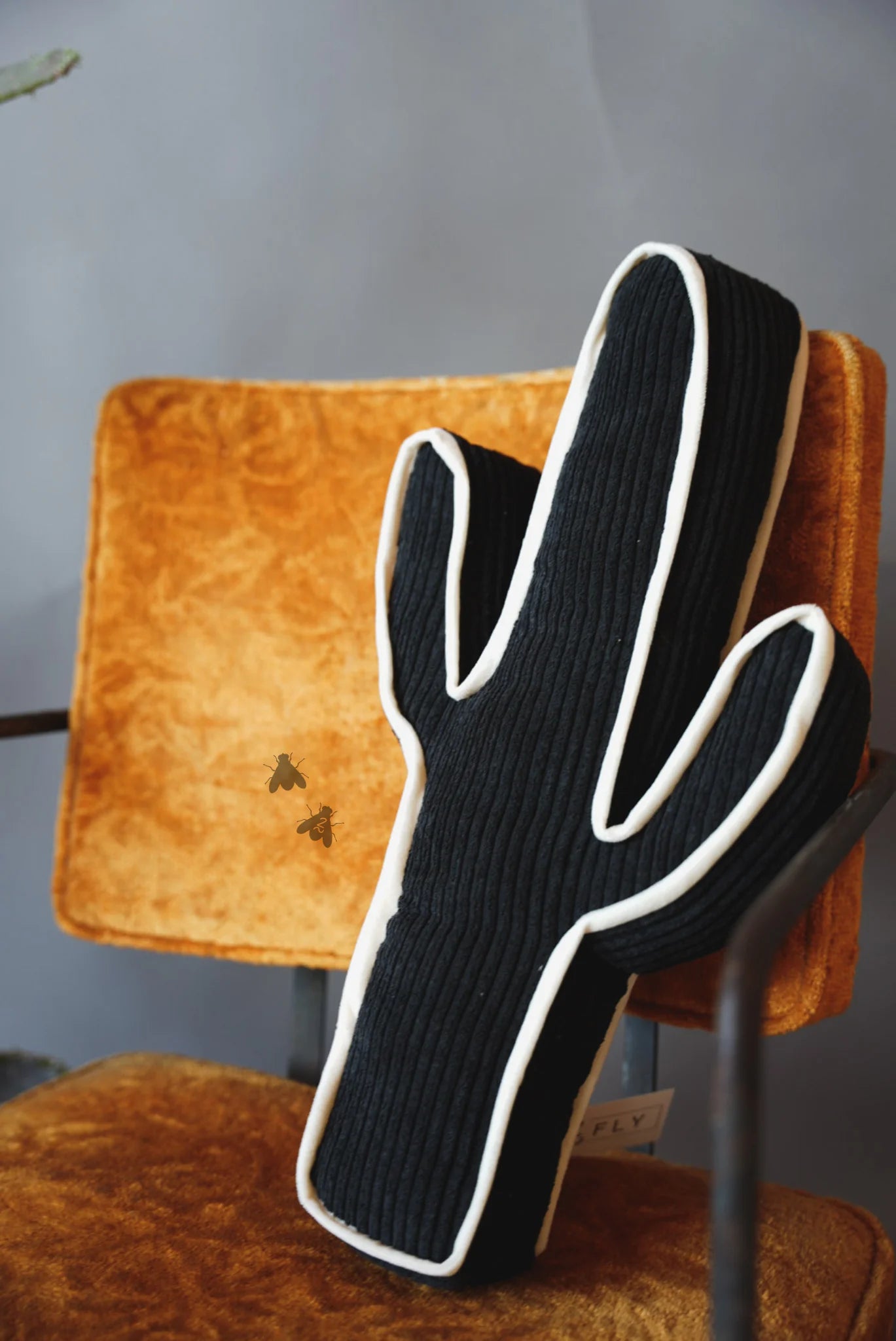 Cactus Pillow- Black