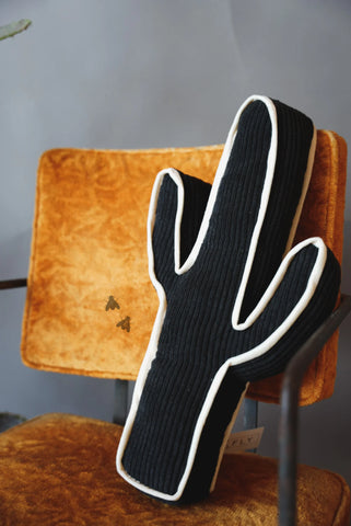 Cactus Pillow- Black