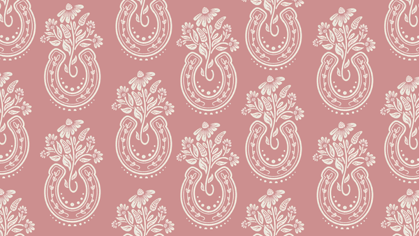 Western Floral Horseshoe Silk Twilly